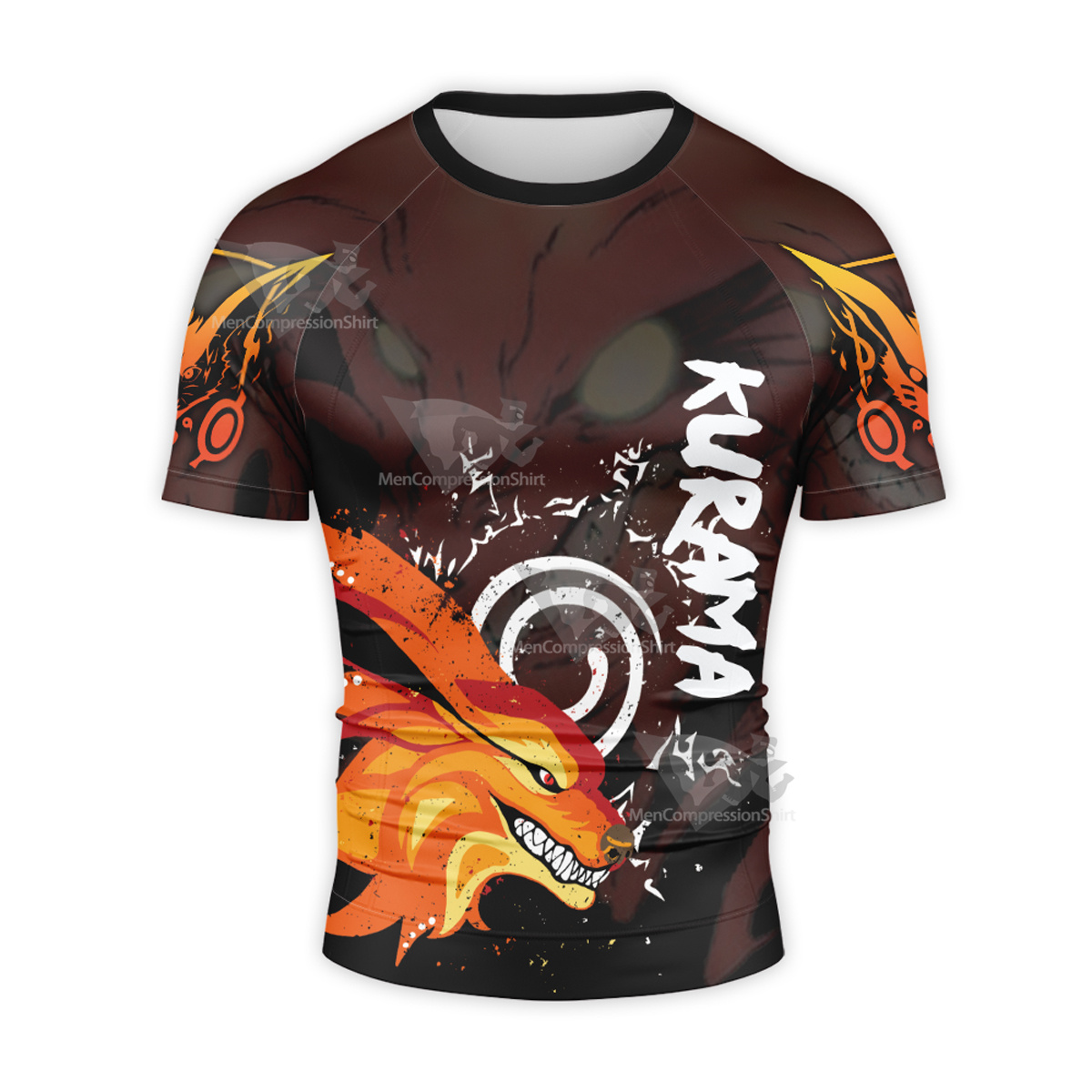 Kurama Black Short Sleeve Compression Shirt