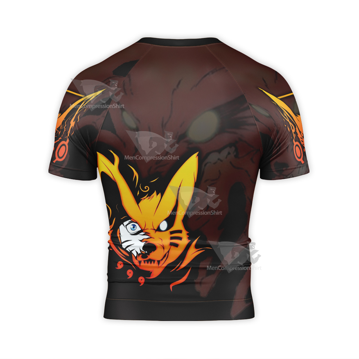 Kurama Black Short Sleeve Compression Shirt