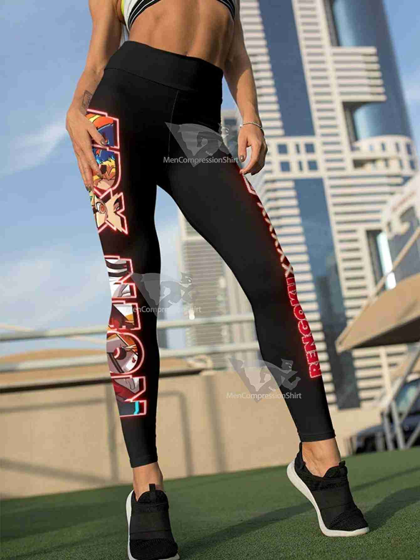 Kyojuro Neon Women Compression Leggings