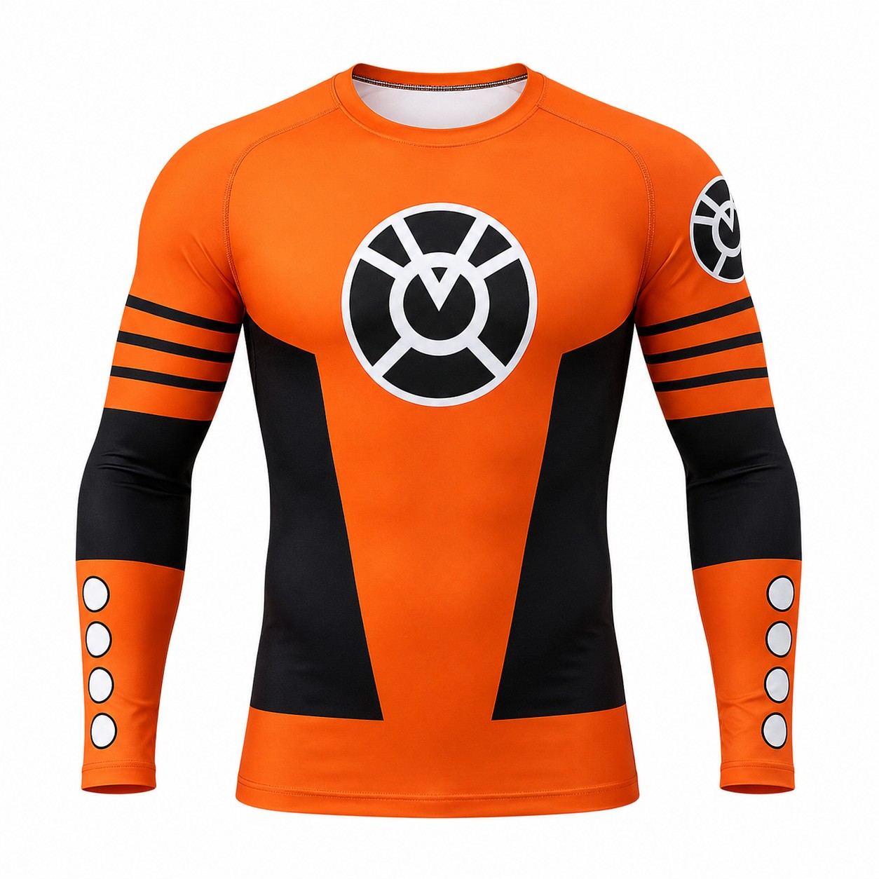 Lantern Orange Red Long Sleeve Compression Shirt