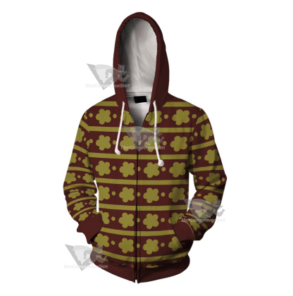 Law Wano One Piece Cosplay Zip Up Hoodie