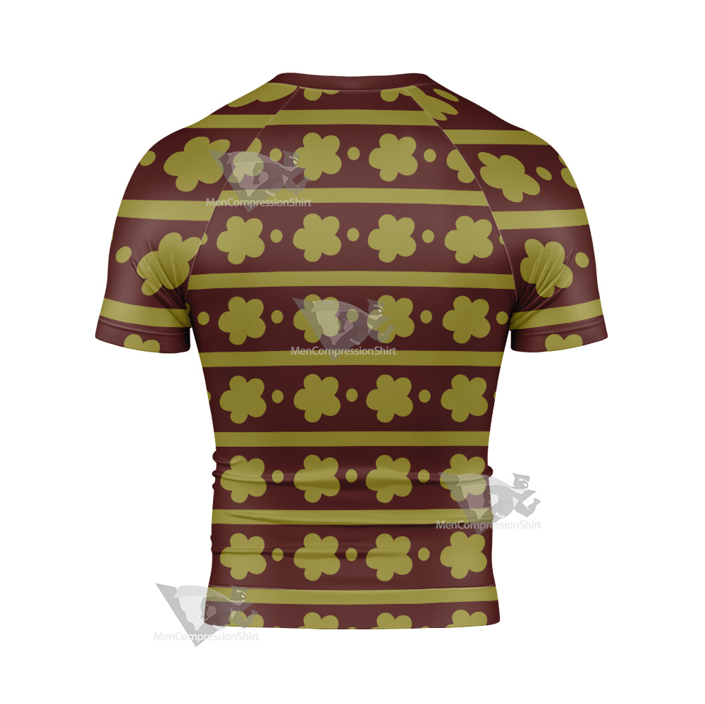 Law Wano One Piece Short Sleeve Compression Shirt