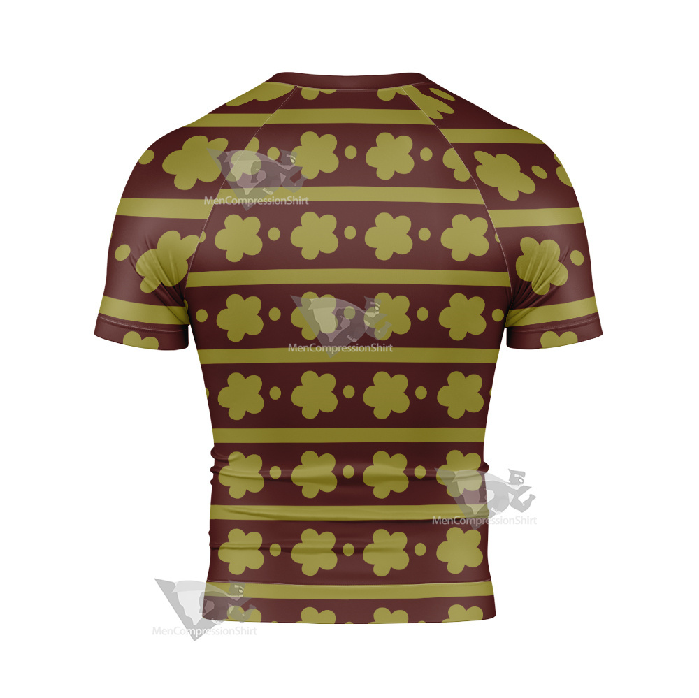 Law Wano One Piece Short Sleeve Compression Shirt