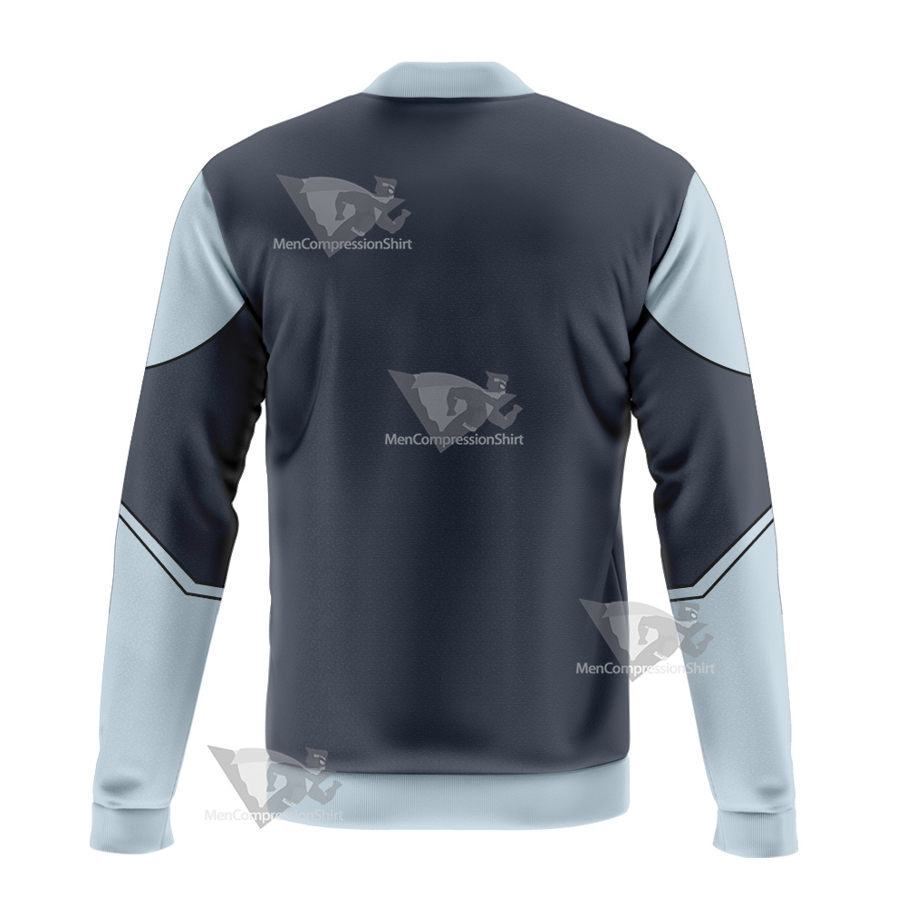 Legion Of Super Heroes Mekt Ranzz Grey Cosplay Bomber Jacket