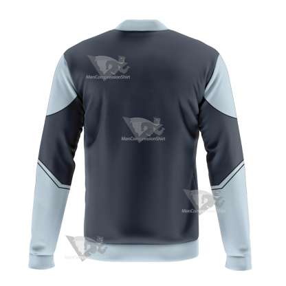 Legion Of Super Heroes Mekt Ranzz Grey Cosplay Bomber Jacket