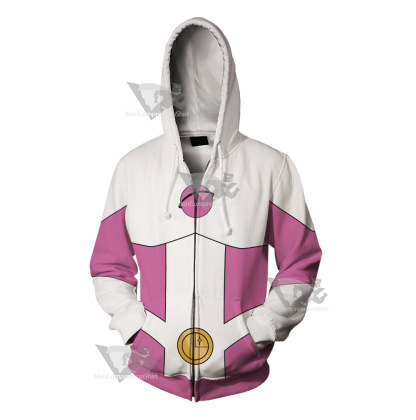 Legion Of Super Heroes Saturn Girl Pink Cosplay Zip Up Hoodie