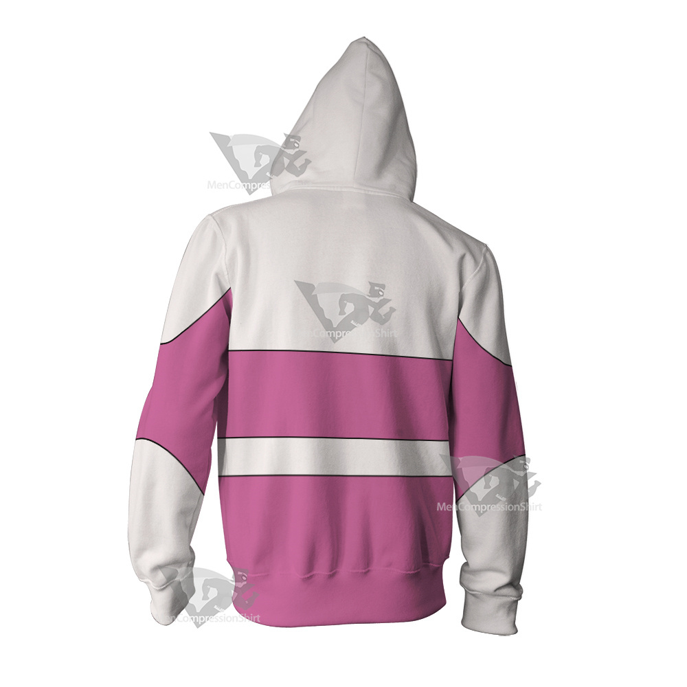 Legion Of Super Heroes Saturn Girl Pink Cosplay Zip Up Hoodie