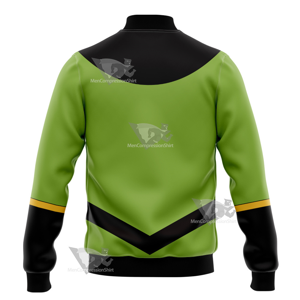 Legion Of Super Heroes Shrinking Violet Green Cosplay Varsity Jacket