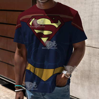 Legion Of Super Heroes Superman X Red Cosplay T-Shirt