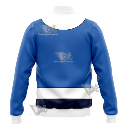 Legion Of Superheroes Bouncing Boy Blue And White Cosplay Varsity Jacket