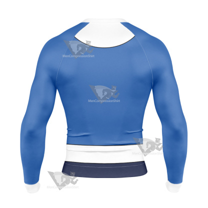 Legion Of Superheroes Bouncing White Long Sleeve Compression Shirt