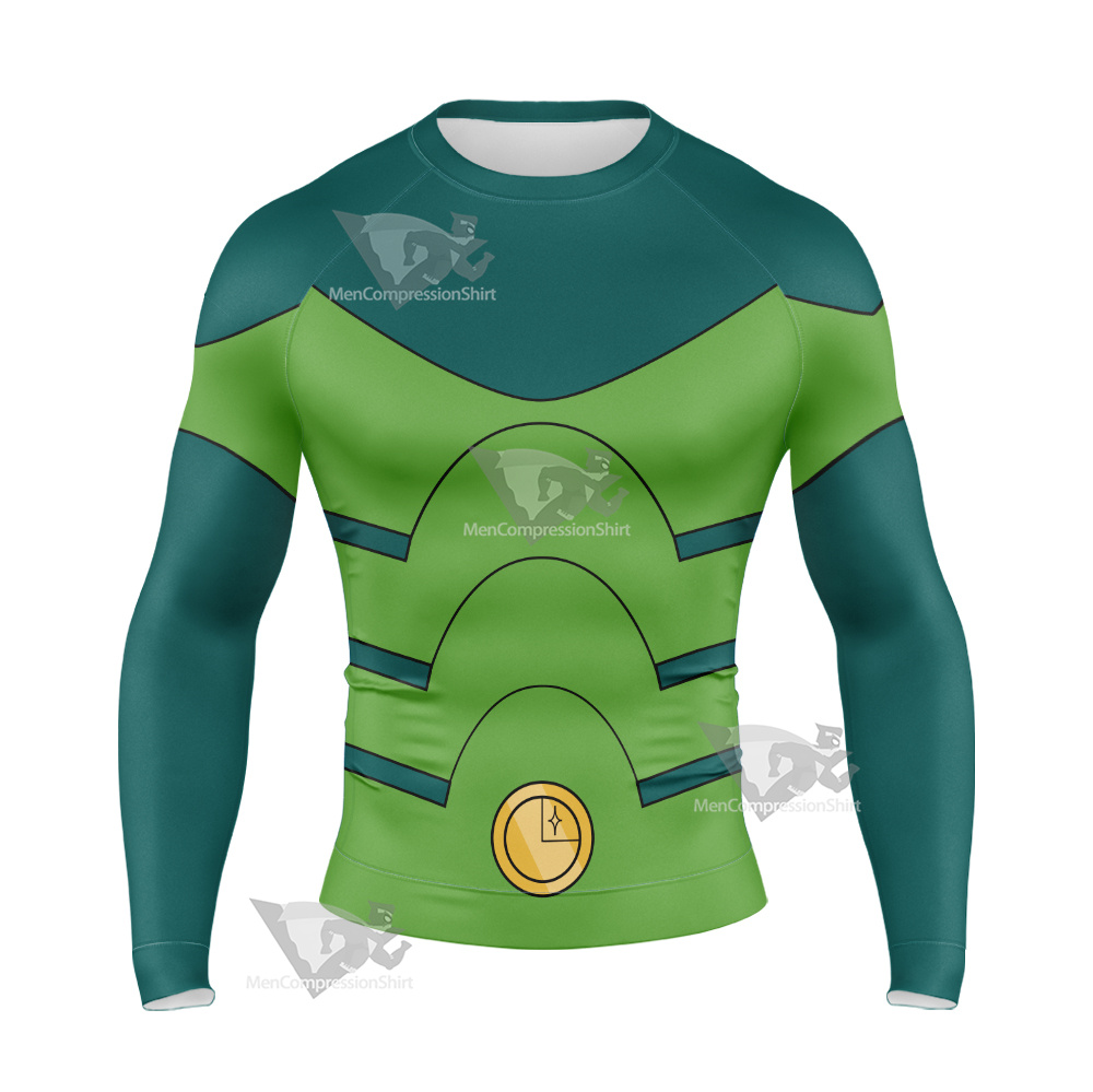 Legion Of Superheroes Chameleon Boy Green Long Sleeve Compression Shirt
