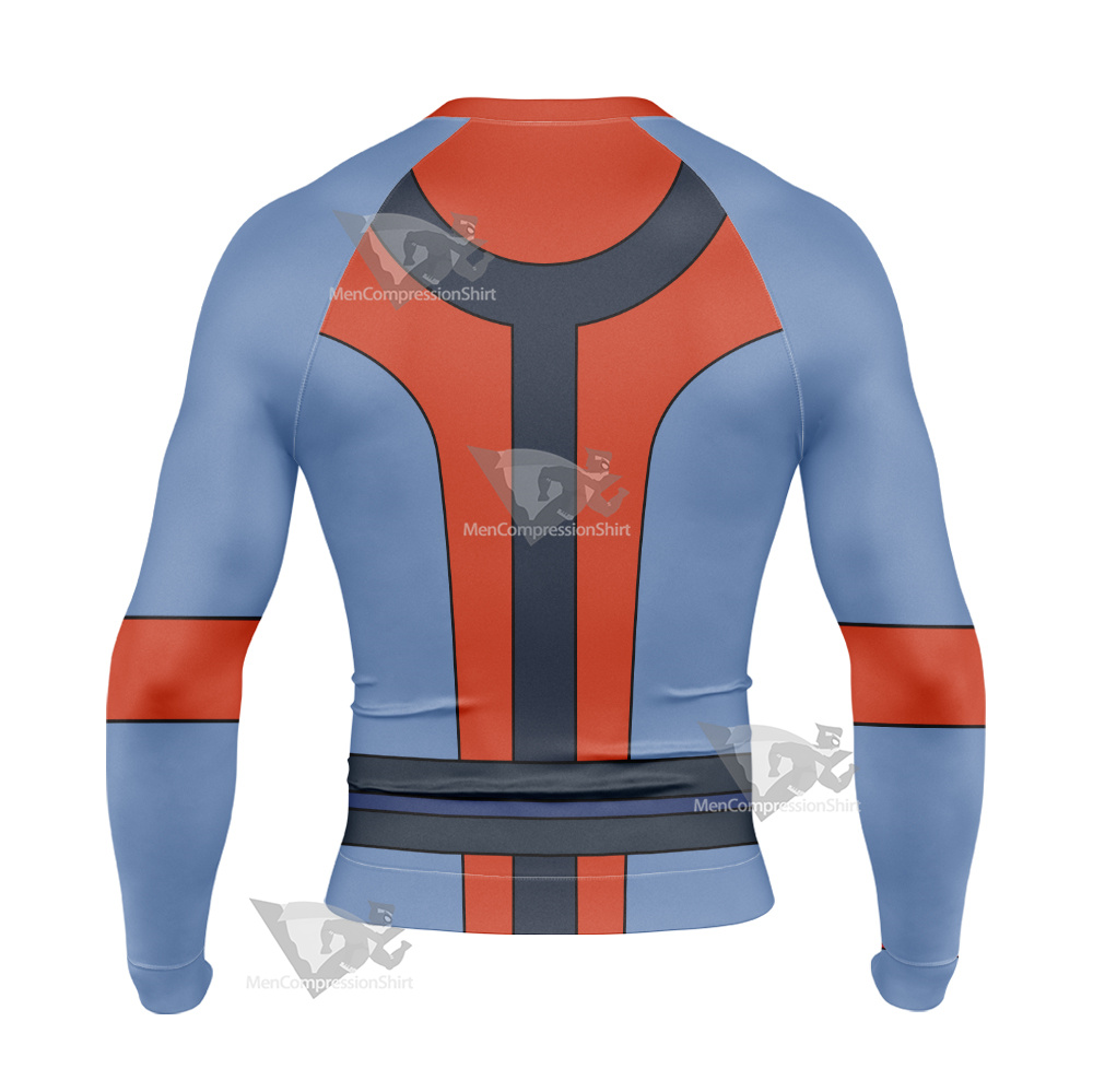 Legion Of Superheroes Colossal Boy Red Long Sleeve Compression Shirt