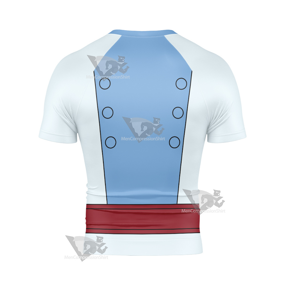 Legion Of Superheroes Ferro Lad Blue Short Sleeve Compression Shirt