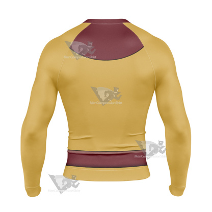 Legion Of Superheroes Mano Yellow Long Sleeve Compression Shirt