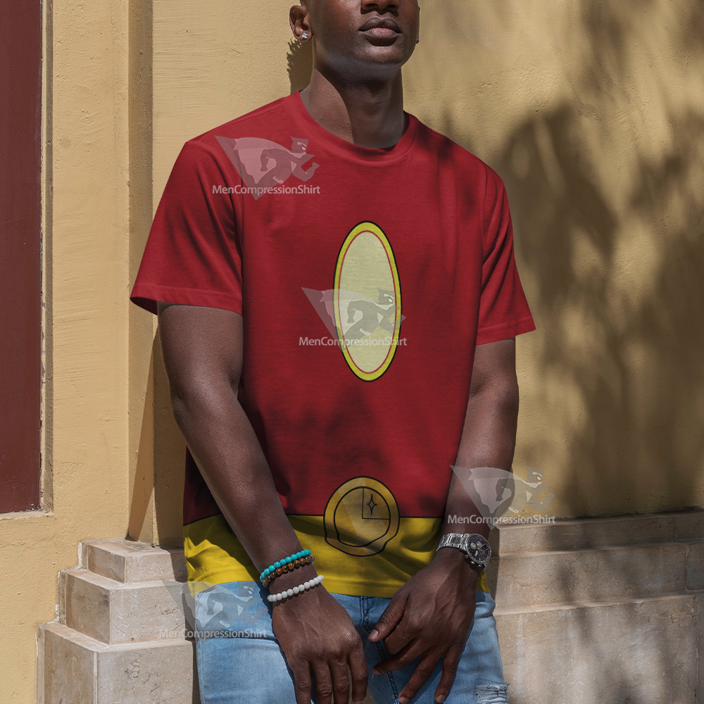 Legion Of Superheroes Sun Boy Back Red Cosplay T-Shirt