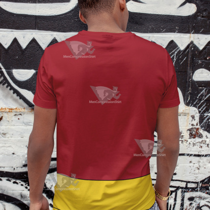 Legion Of Superheroes Sun Boy Back Red Cosplay T-Shirt