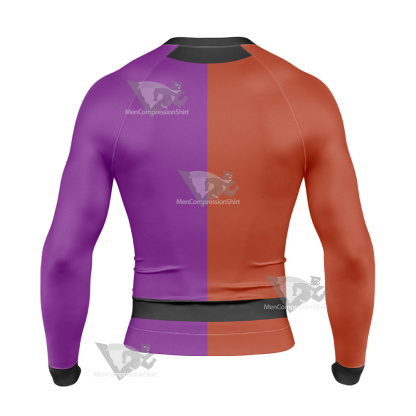 Legion Of Superheroes Triplicate Merged Long Sleeve Compression Shirt