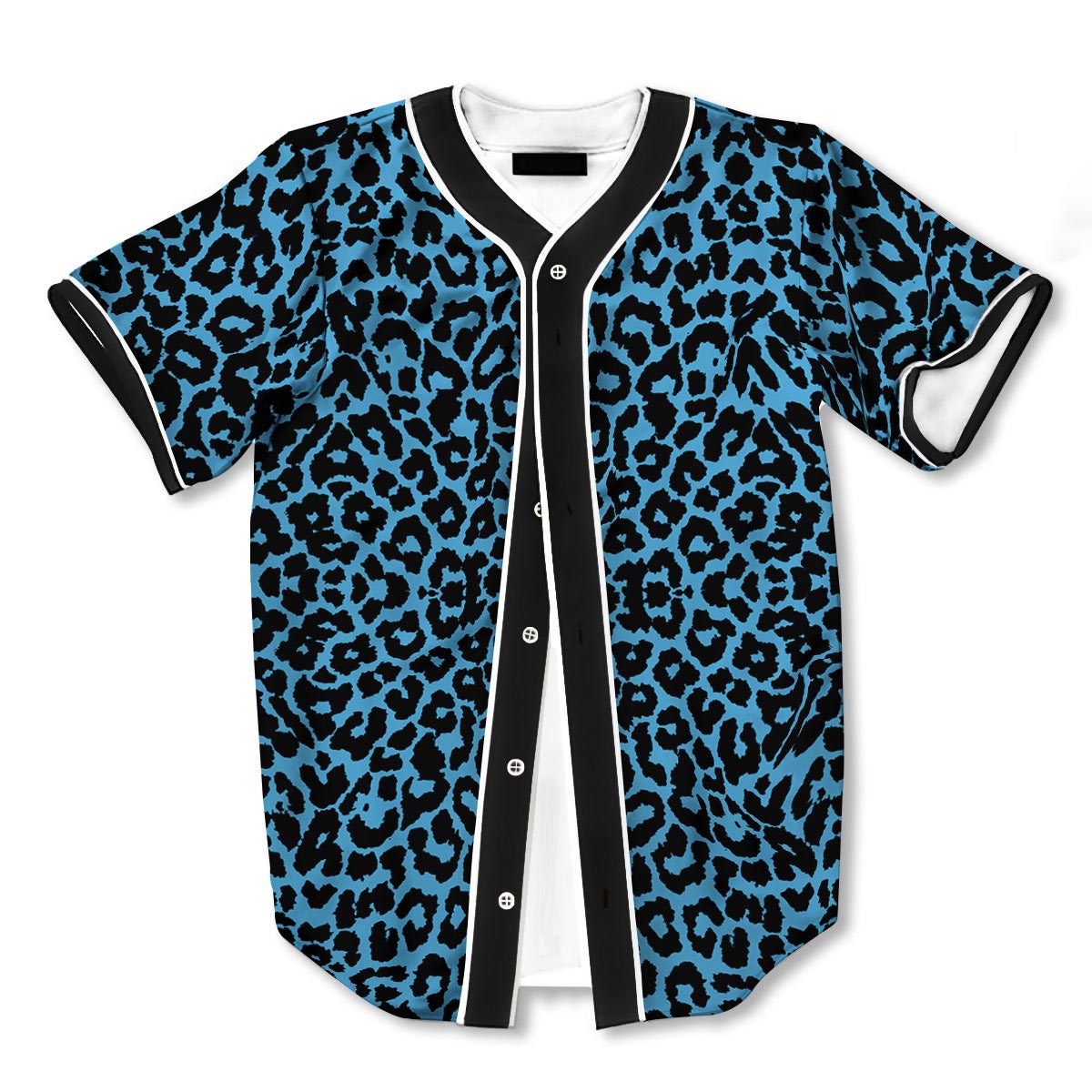Leopard Blue 3d Print Full Size Baseball Jerseys