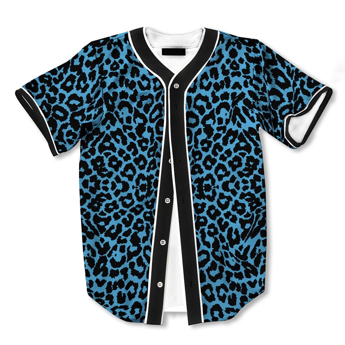 Leopard Blue 3d Print Full Size Baseball Jerseys