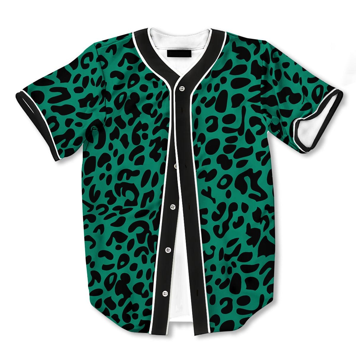 Leopard Green 3d Print Full Size Baseball Jerseys