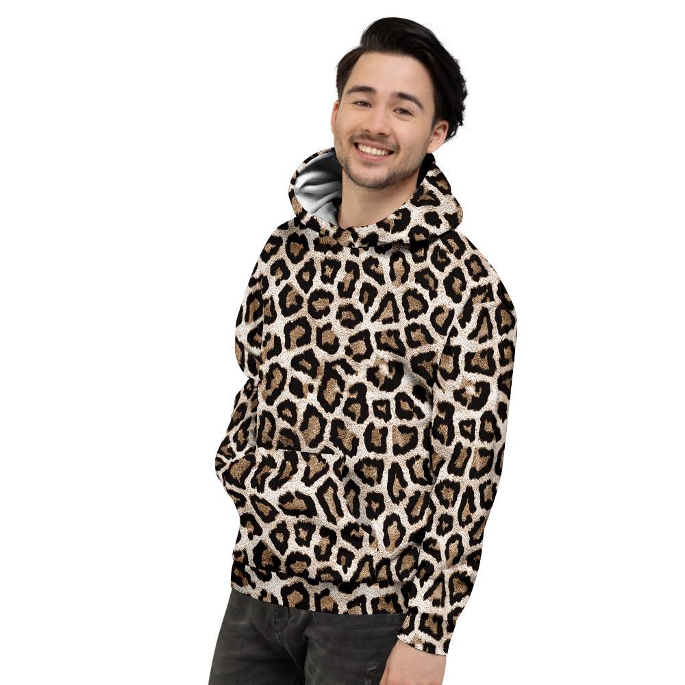 Leopard Mens Full Size Hoodie