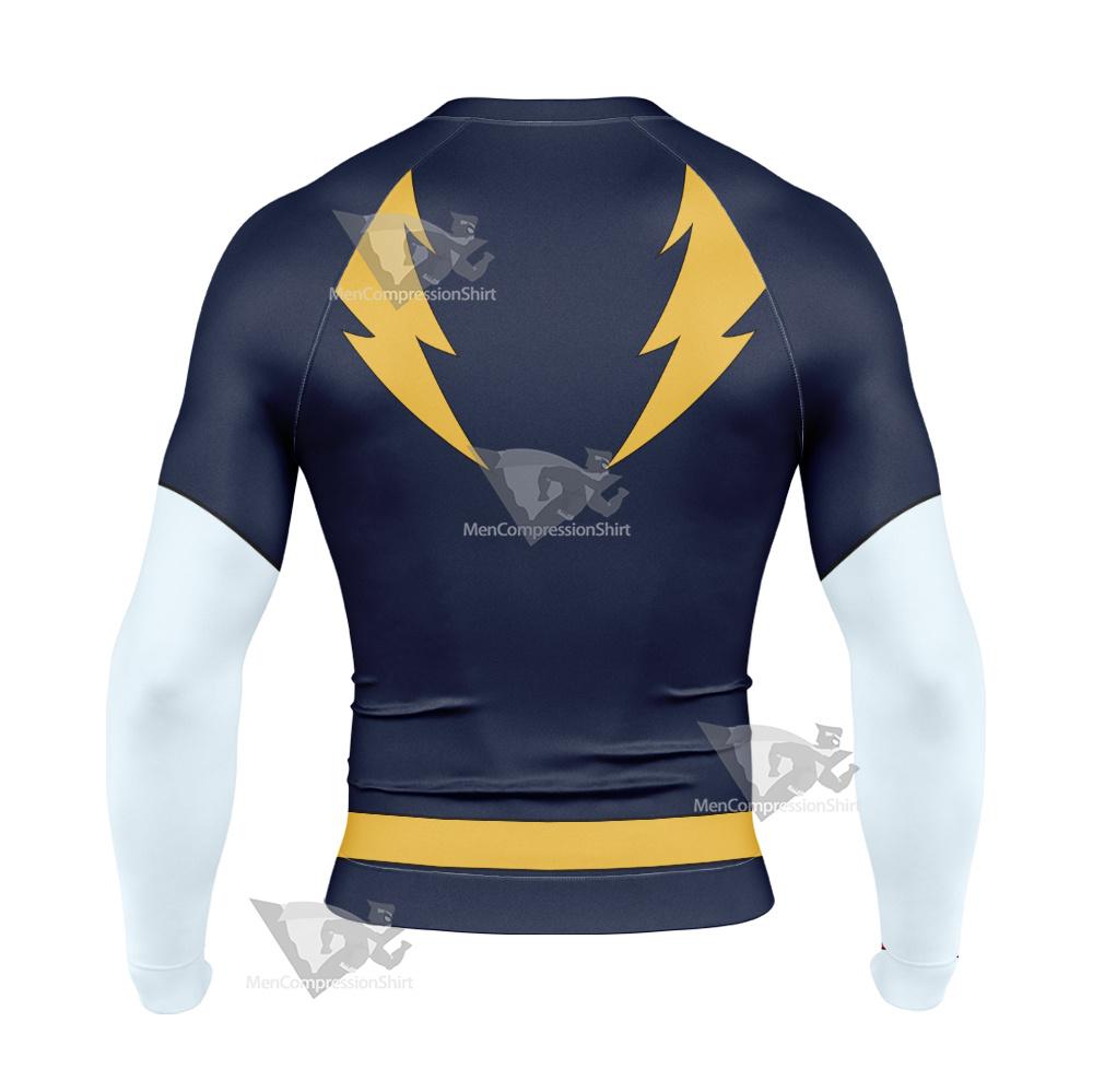 Dc Lightning Lad Yellow Cosplay Long Sleeve Compression Shirt