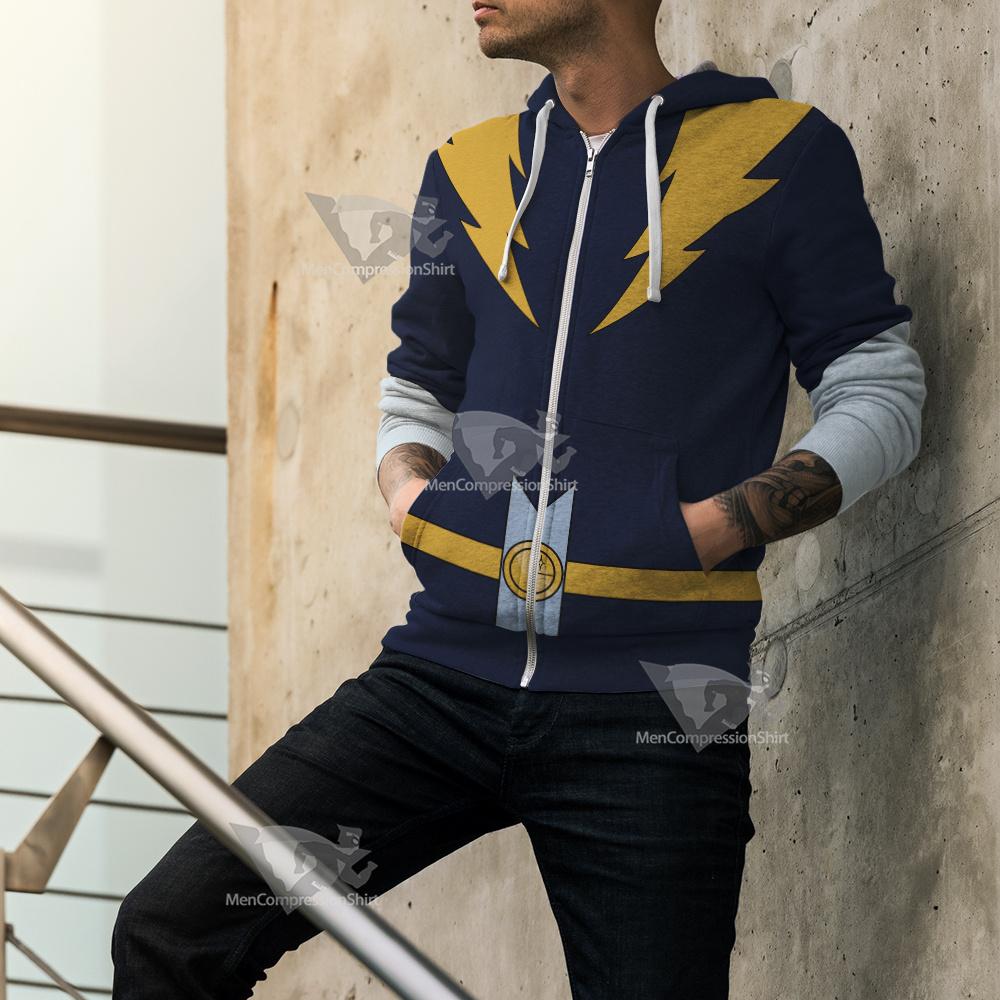 Dc Lightning Lad Yellow Cosplay Zip Up Hoodie