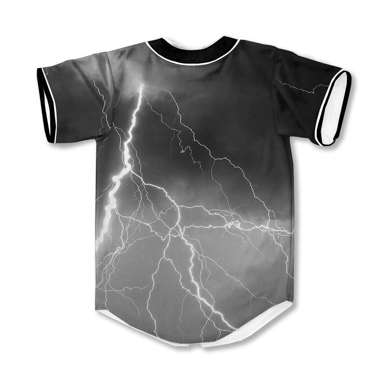 Lightning White 3d Print Full Size Baseball Jerseys