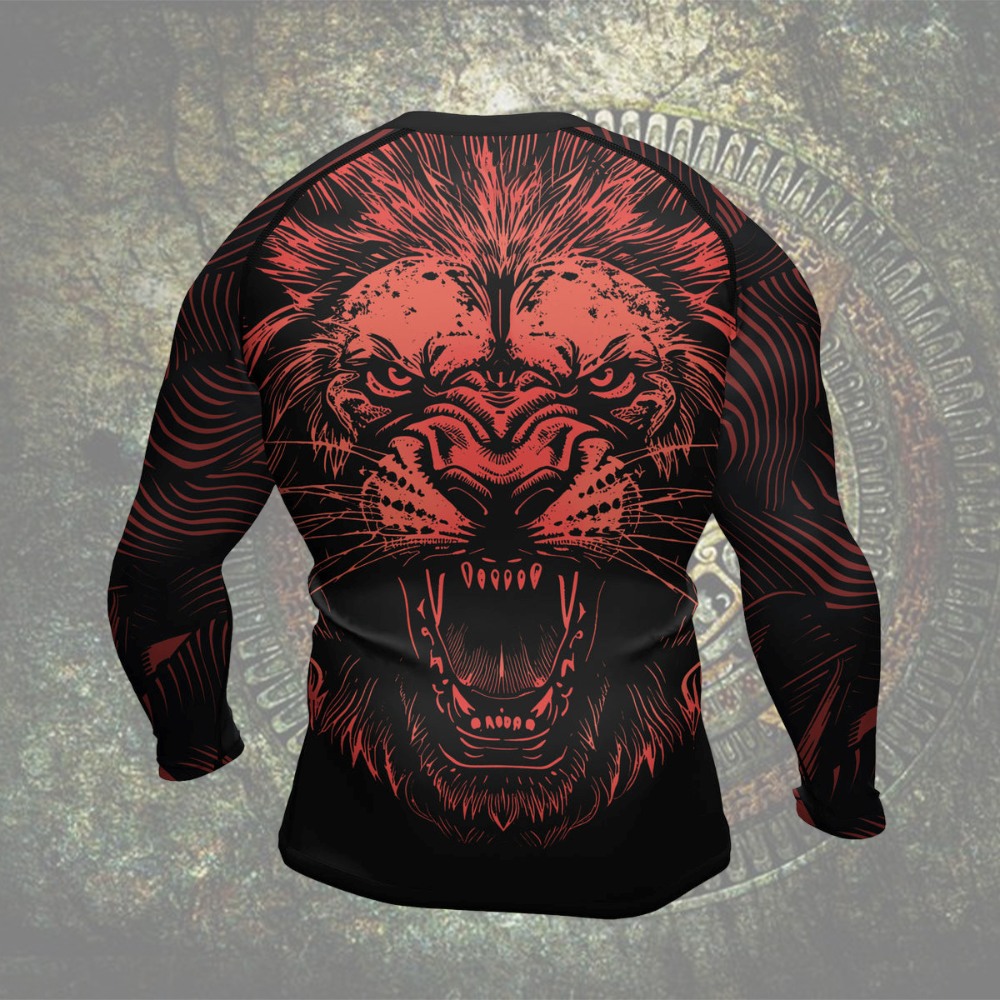 Lion King Mens Long Sleeve Compression Shirt