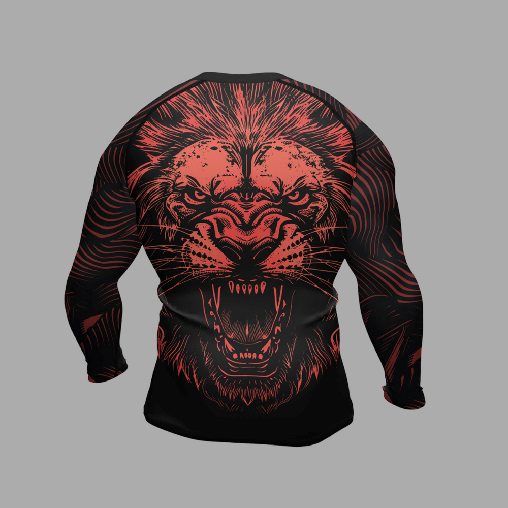 Lion King Mens Long Sleeve Compression Shirt