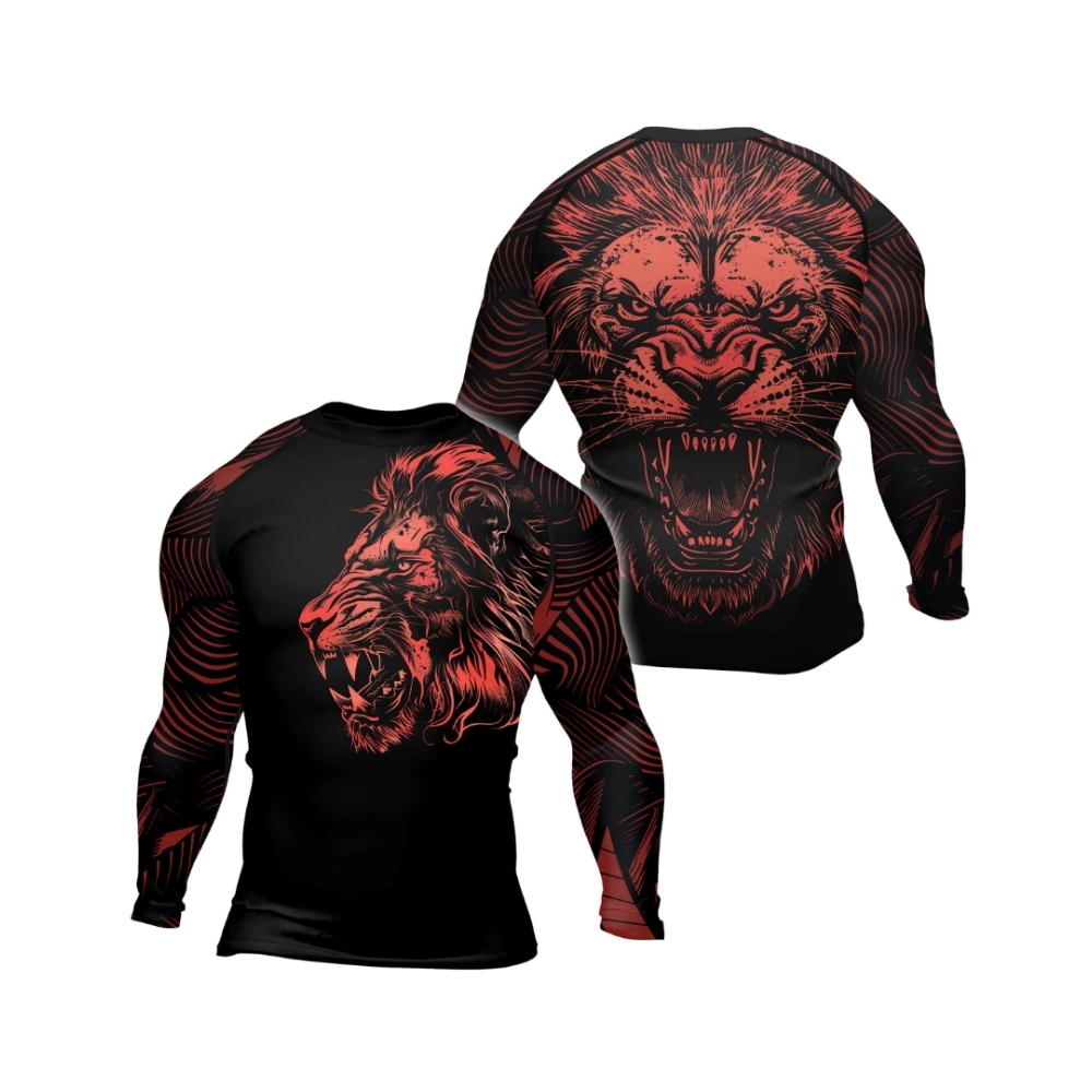 Lion King Mens Long Sleeve Compression Shirt