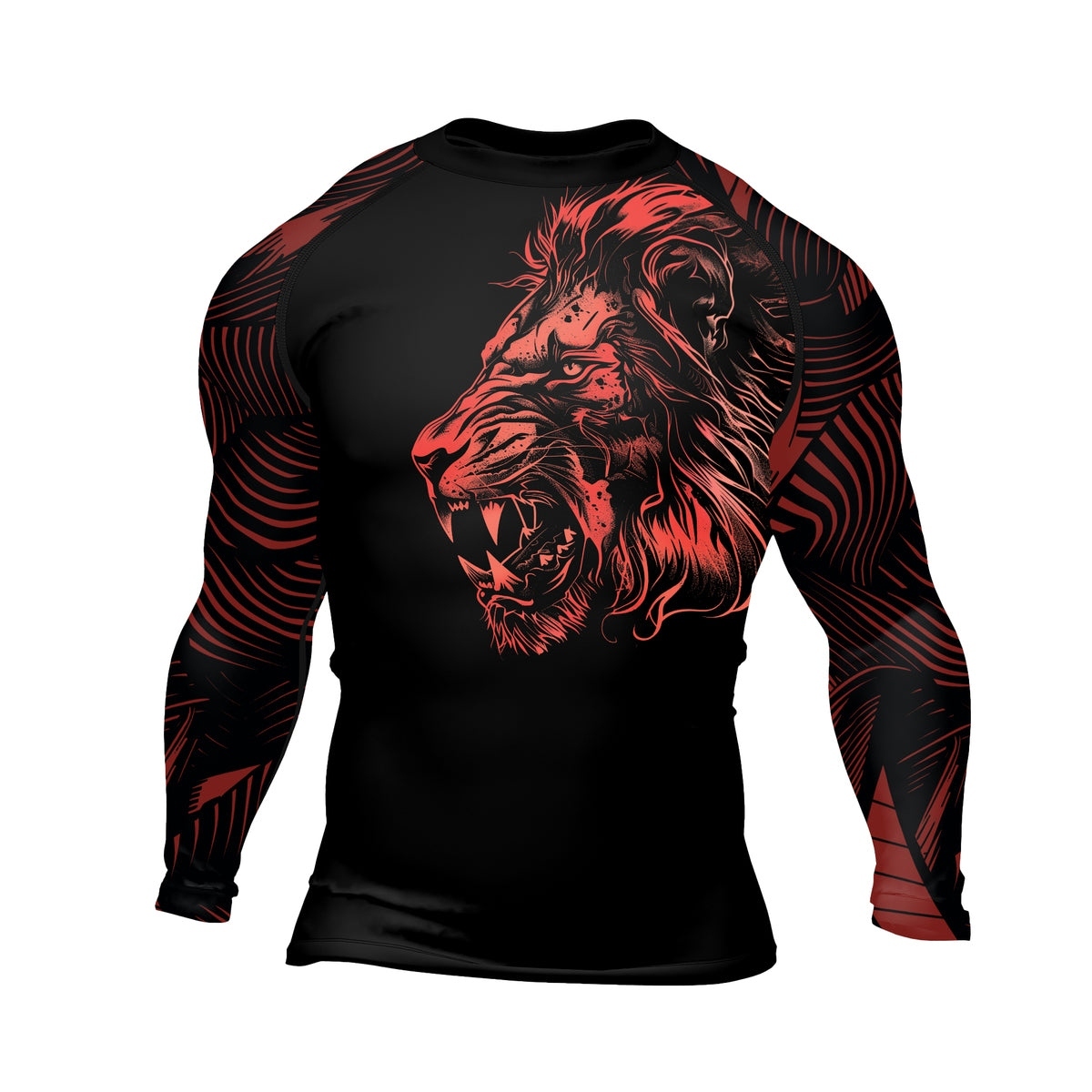Lion King Mens Long Sleeve Compression Shirt