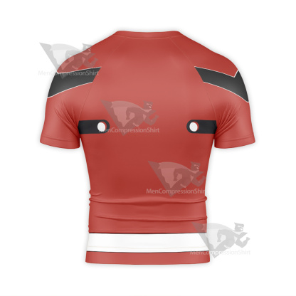 Loser Ranger Akabane Sousei Red Short Sleeve Compression Shirt