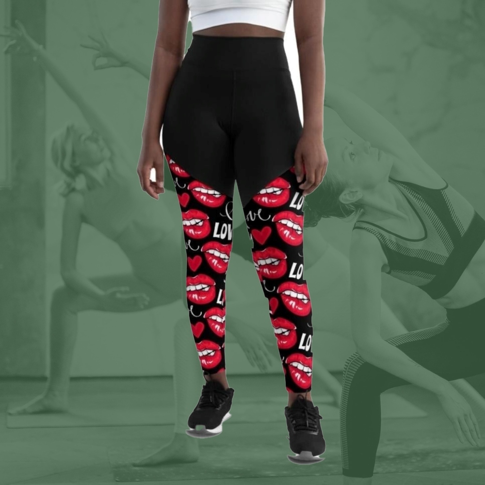 Love And Kisses Women Compression Legging