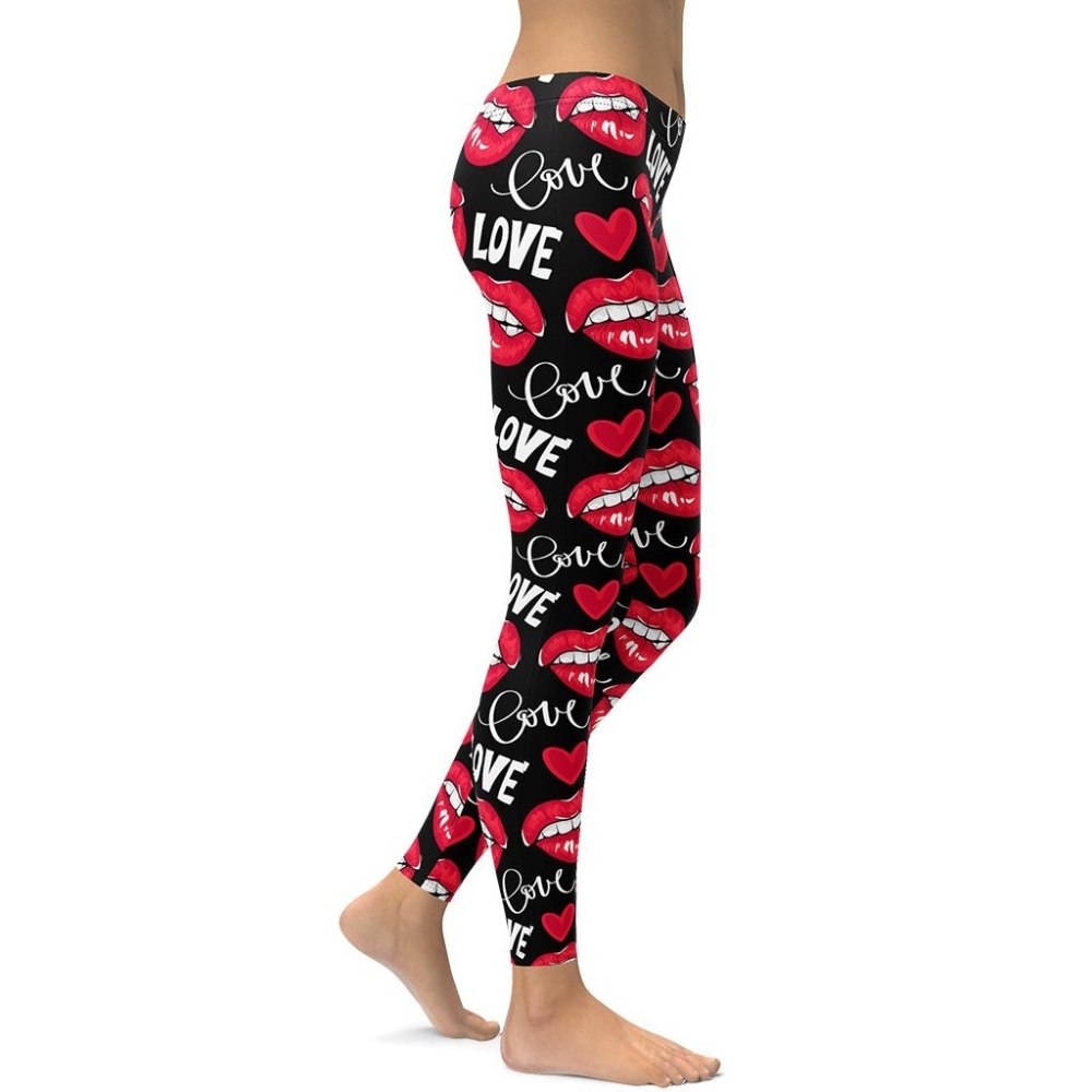 Love And Kisses Women Compression Legging