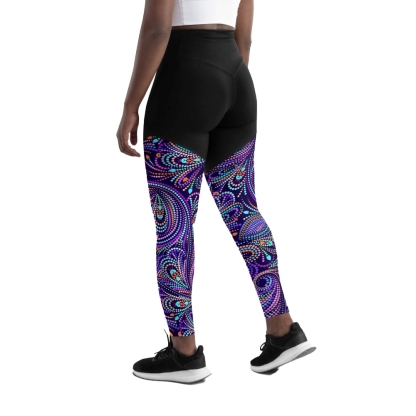 Lovely Mosaic Women Compression Legging