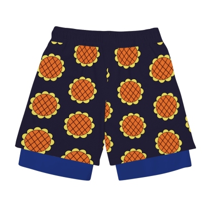 Luffy Dressrosa Arc Anime Shorts Compression Gym Shorts