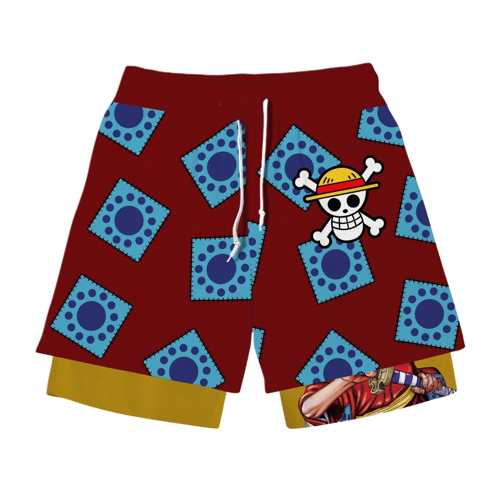 Luffy Wano Arc Anime Shorts Compression Gym Shorts