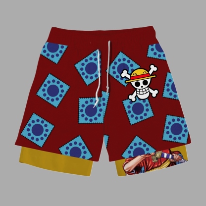 Luffy Wano Arc Anime Shorts Compression Gym Shorts