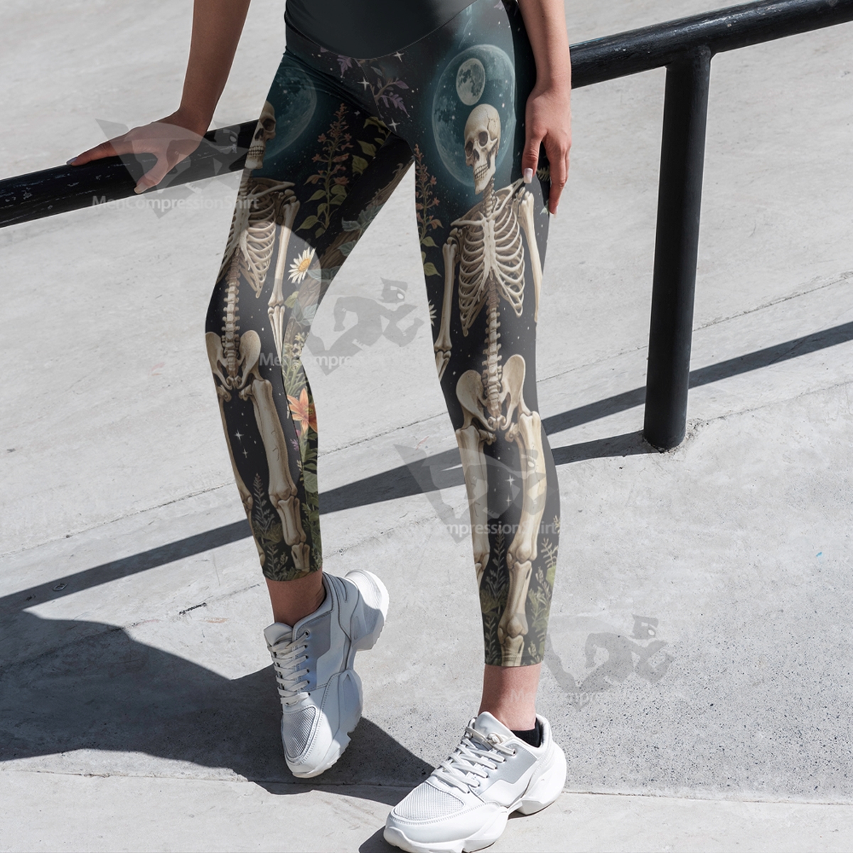 Lush And Withered Flower Illustration Women Compression Legging-MensCompressionShirt