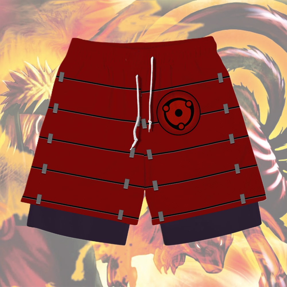 Madara Uchiha Anime Compression Gym Shorts