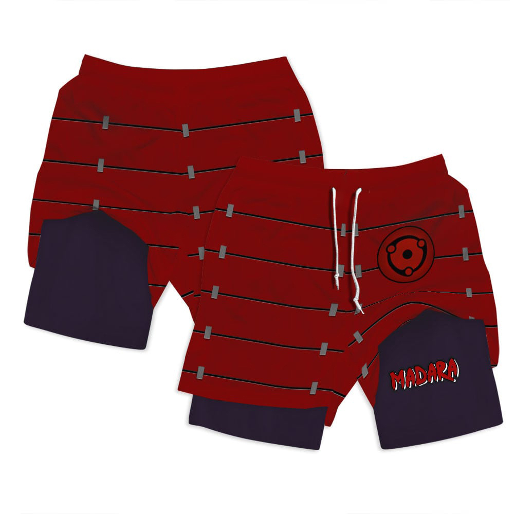 Madara Uchiha Anime Compression Gym Shorts