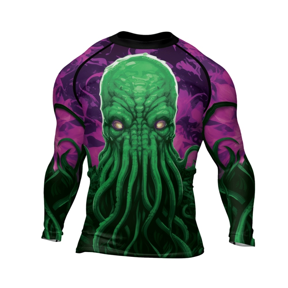 Madness Manifest Octopus Mens Long Sleeve Compression Shirt