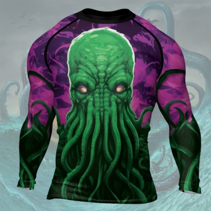 Madness Manifest Octopus Mens Long Sleeve Compression Shirt
