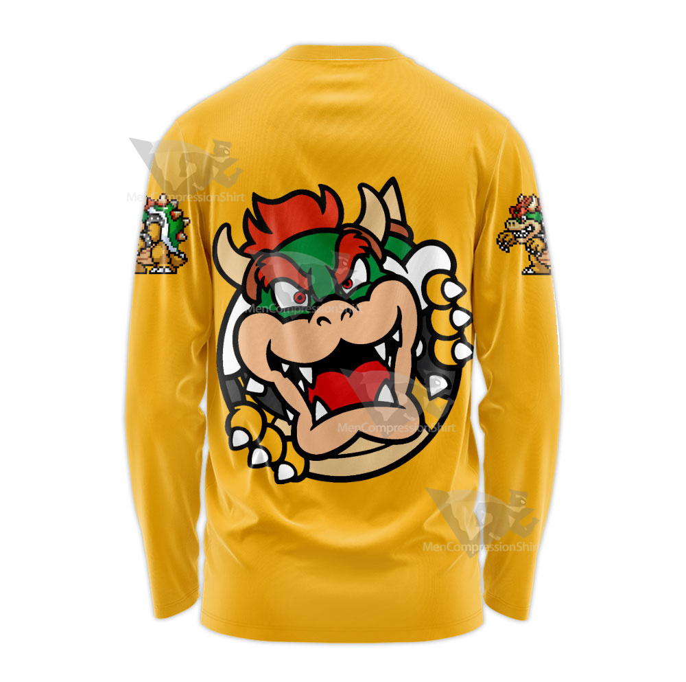 Mario Sports Bowser Yellow Long Sleeve Shirt
