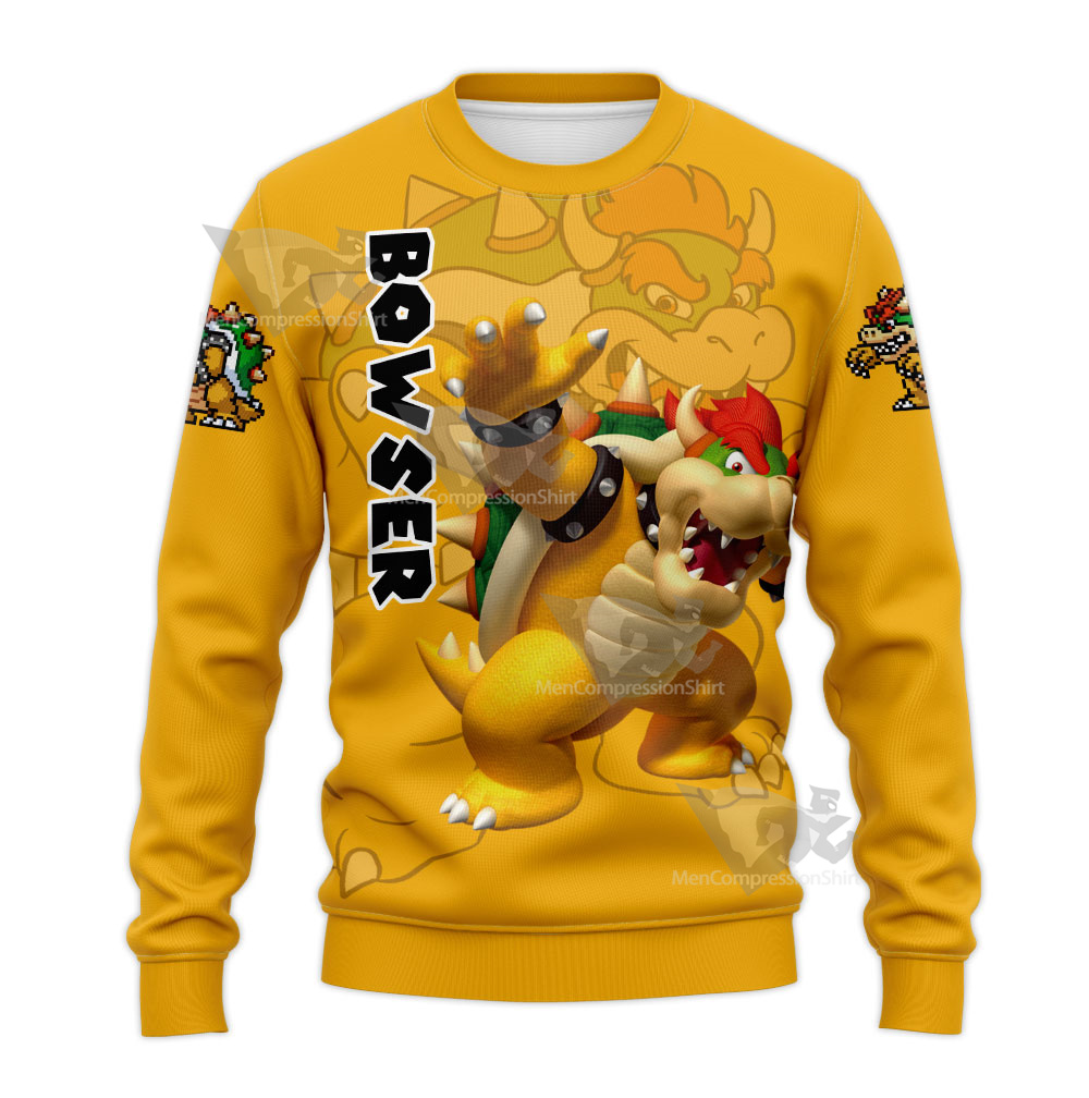 Mario Sports Bowser Yellow Sweatshirt