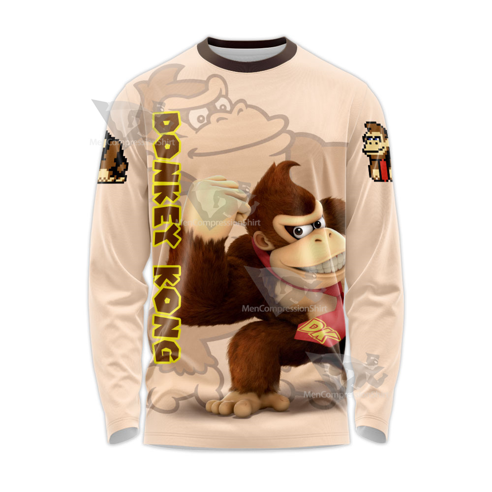 Mario Sports Donkey Kong Flesh Colored Long Sleeve Shirt