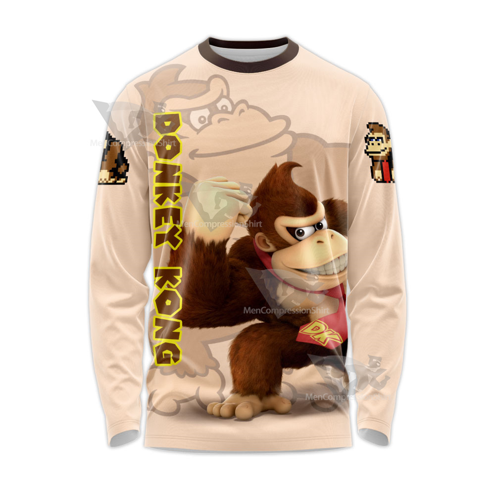 Mario Sports Donkey Kong Flesh Colored Long Sleeve Shirt