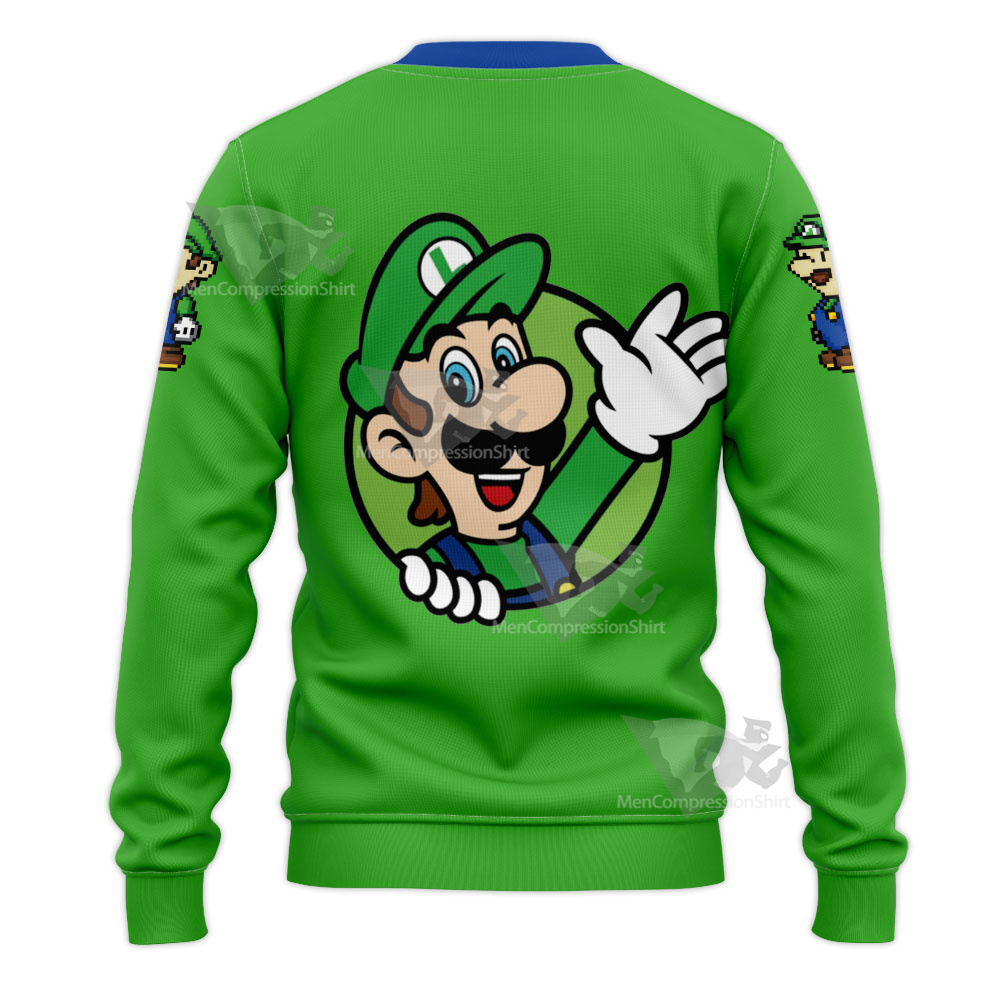 Mario Sports Luigi Green Sweatshirt